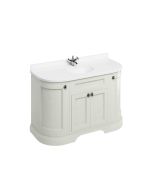 Burlington Freestanding 134 Curved Vanity Unit With Doors  - Sand Small Image