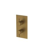 Hoxton Thermostatic Shower Mixer without Diverter Brushed Brass Small Image