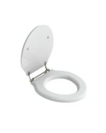 Lefroy Brooks Classic Gloss White Seat With Nickel Hinges - Small Image