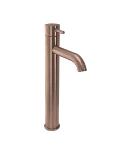 Vos Tall Single Lever Basin Mixer Brushed Bronze Small