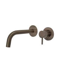 Vos Single Lever W/M Basin Mixer Brushed Bronze 200mm Spout Small