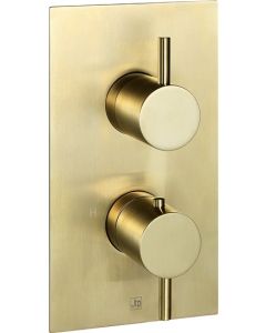 Vos One Outlet Thermo Concealed Valve Brushed Brass - Small Image