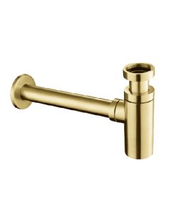 Vos Euro Bottle Trap Brushed Brass - Small Image