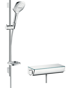 Raindance Select E Shower system for exposed installation 120 with Ecostat Select thermostat and shower bar 65 cm