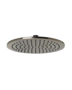 Vos Round Shower Head 250mm Brushed Black - Small Image