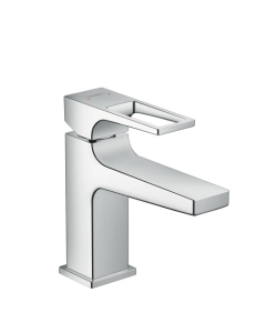 Metropol Single lever basin mixer 100 with loop handle for hand washbasins with push-open waste set