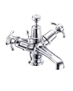 Burlington Anglesey 1H Basin Mixer With Puw, High/Low Centre Small Image