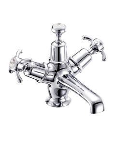 Burlington Anglesey 1H Basin Mixer With Clic-Clac Waste, High/Low Centre Small Image