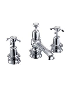 Burlington Qt Anglesey Regal 3H Basin Mixer With Pop Up Waste Small Image
