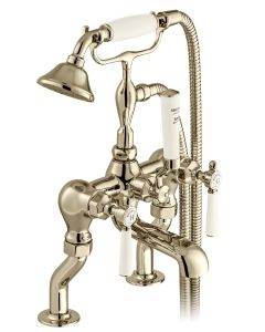 Deck Mounted Bath Shower Mixer with Shower Kit - Small Image