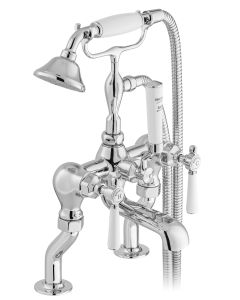 Deck Mounted Bath Shower Mixer with Shower Kit - Small Image