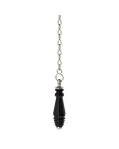 Lefroy Brooks Classic Black Ceramic Pull & Chain - Nickel - Small Image