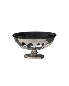 Lefroy Brooks Classic Free Standing Black China Soap Dish & Holder - Nickel - Small Image