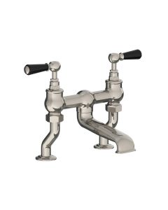 Lefroy Brooks Classic Black Lever D/M Bath Filler - Nickel - Small Image