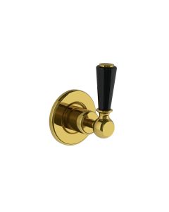 Lefroy Brooks Classic Black Lever Conc 2 Way Diverter - Antique Gold - Small Image