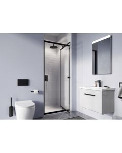 Clear 6 Black Infold Door 800 - Small Image