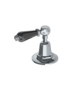 Lefroy Brooks La Chapelle D/M 2 Way Diverter With Black Crystal Levers - Chrome - Small Image