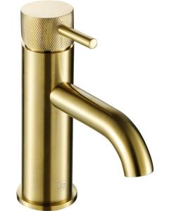 Vos Single Lever Basin Mixer Brushed Brass - Small Image