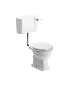 Venice Low Level WC & Satin White Wood Effect Seat - small image