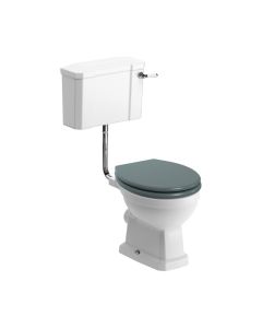Venice Low Level WC & Sea Green Wood Effect Seat - small image