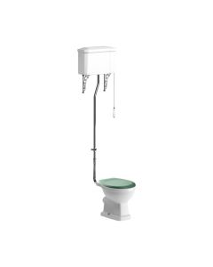 Venice High Level WC & Sage Green Soft Close Seat - small image