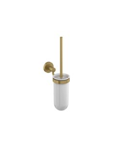 Hoxton Toilet Brush Holder Brushed Brass Small Image