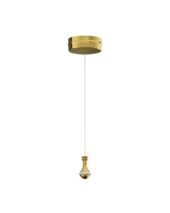 Lefroy Brooks Classic One Way Pull Switch With Pendant - Antique Gold - Small Image