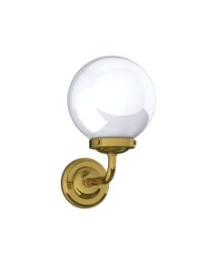 Lefroy Brooks Classic 8" Globe Wall Lamp - Polished Brass - Small Image