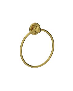 Lefroy Brooks Classic Edwardian Towel Ring - Antique Gold - Small Image