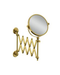 Lefroy Brooks Classic Edwardian Extendable Shaving Mirror - Antique Gold - Small Image
