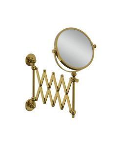 Lefroy Brooks Classic Edwardian Extendable Shaving Mirror - Polished Brass - Small Image