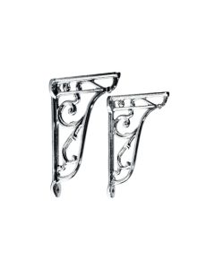 Lefroy Brooks Pair Of Decorative Cistern Support Brackets - Chrome - Small Image