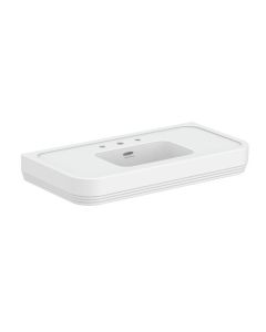 Lefroy Brooks Belle Aire 100Cm Console Basin 3 Tap Holes - White - Small Image