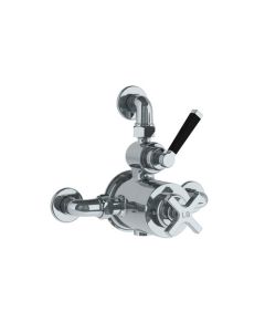 Lefroy Brooks Mackintosh Black Lever Exp Thermo Valve With Top Return - Chrome - Small Image