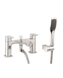 Serene Bath Shower Mixer Dual Lever with Kit Deck Mounted