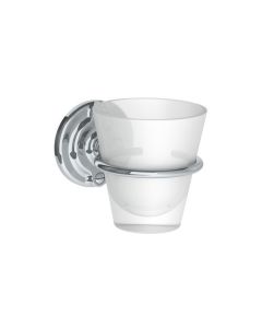 Lefroy Brooks Belle Aire W/M Glass Mug & Holder - Chrome - Small Image