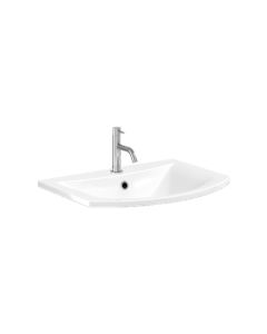 Svelte 600 basin with Oveflow White 1TH - Small Image
