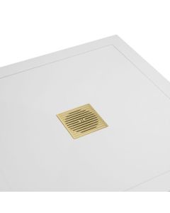 Brushed Brass Waste Cover for 25mm Tray - Small Image