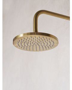 Hoxton 290mm Rain shower head and arm Brushed Brass Small Image