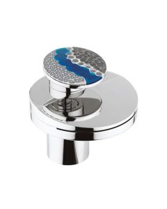 Water Circle Basin Monobloc with Murano Glass No Waste Deck Mounted